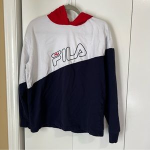 Fila Red White & Blue Hoodie Size XL